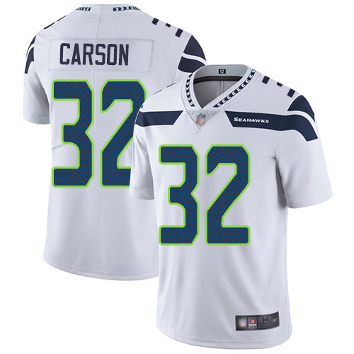 Seattle Seahawks Limited White Men Chris Carson Road Jersey NFL Football #32 Vapor Untouchable